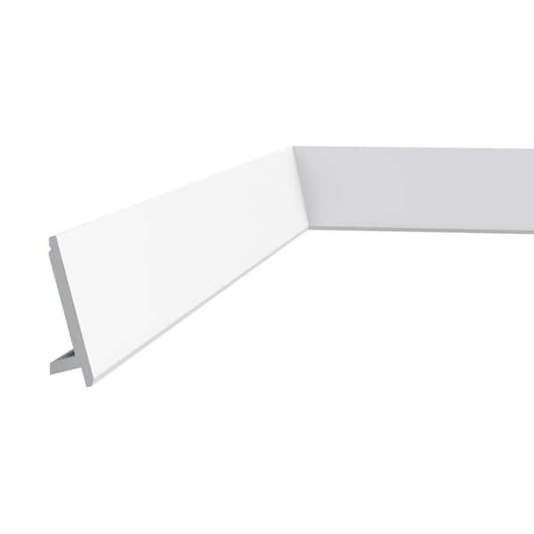 ORAC DECOR 1-1/8 in. D x 3-7/8in. W x 78-3/4 in. L Primed White High Impact Polystyrene Baseboard Moulding (2-Pack)