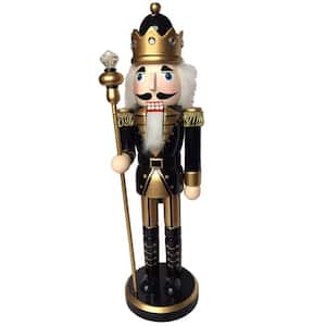 14 in. Black and Gold King Nutcracker