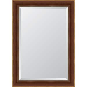 Medium Rectangle Walnut Beveled Glass Classic Mirror (31 in. H x 43 in. W)