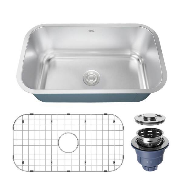 Profile 32-3/8 in. Undermount Single Bowl 18 Gauge Stainless Steel Kitchen Sink