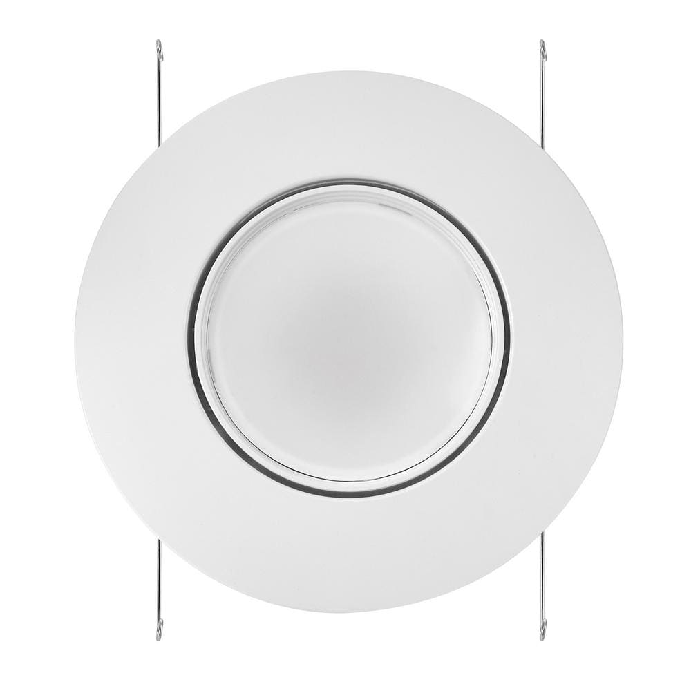 Adjustable White Aluminum LED Retrofit Downlight with Gimbal
