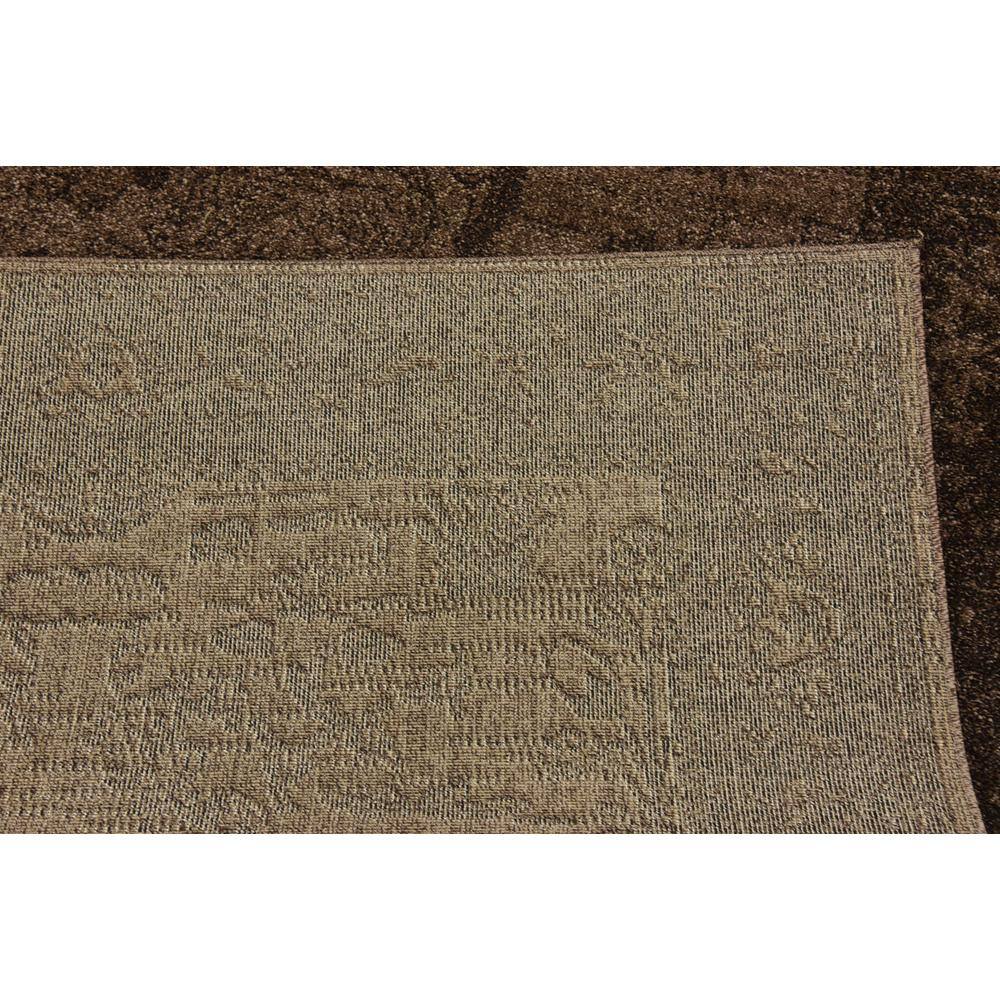 Reversible Easy-Care Floral Synthetic Rug 4' x 6' in Brown