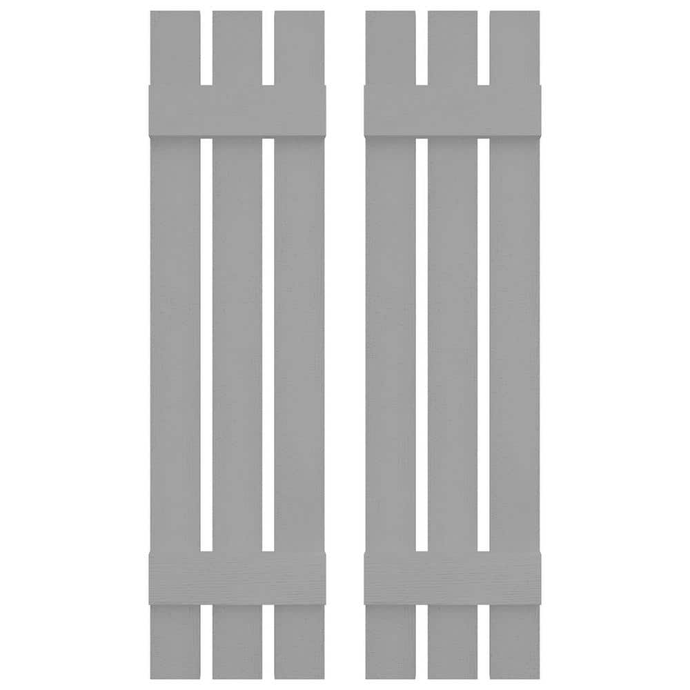 12 in. W x 39 in. H Vinyl Exterior Spaced Board and Batten Shutters Pair in Paintable price history on PriceWatchPro