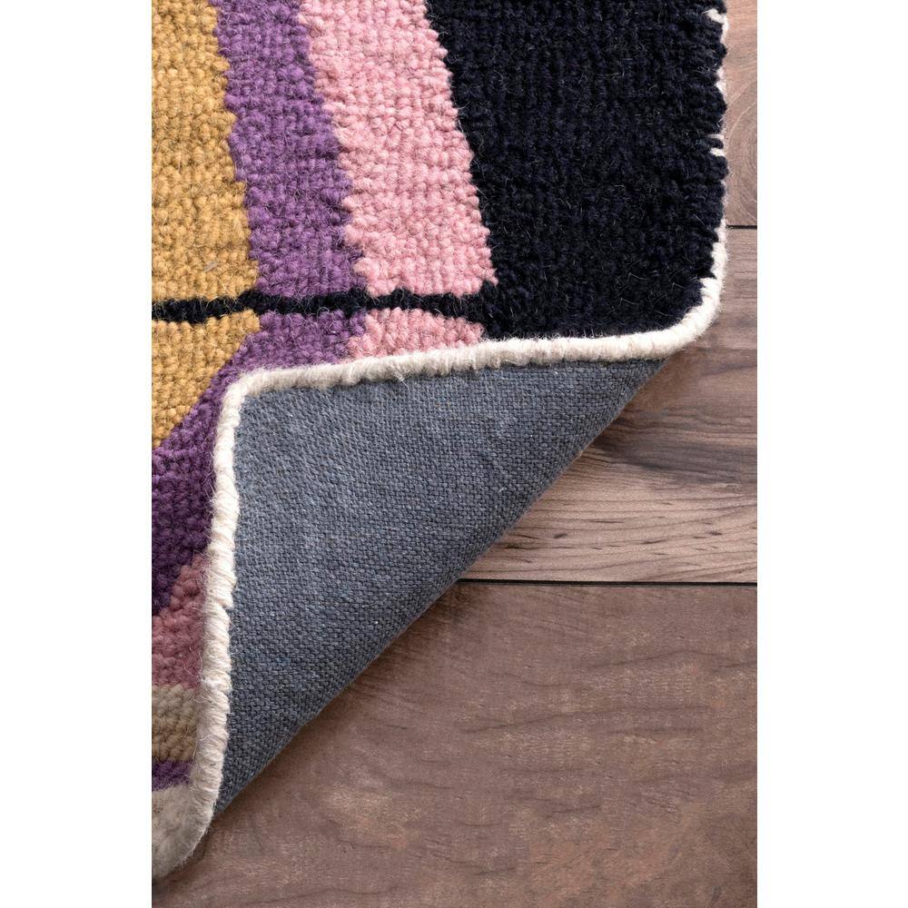 Bohemian Brilliance Hand Tufted Multicolor Wool Geometric Rug 8' x 10'