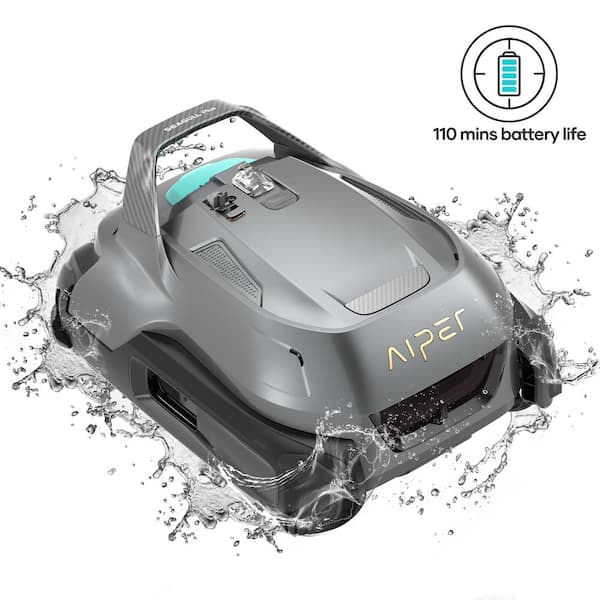 AIPER SG Plus Cordless Robotic Pool Vacuum for Above Ground Pools Up to 40 ft. in Length with 68 GPM Suction Power