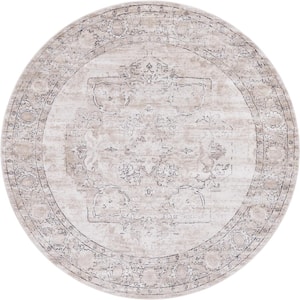 Portland Canby Ivory/Beige 7 ft. x 7 ft. Round Area Rug