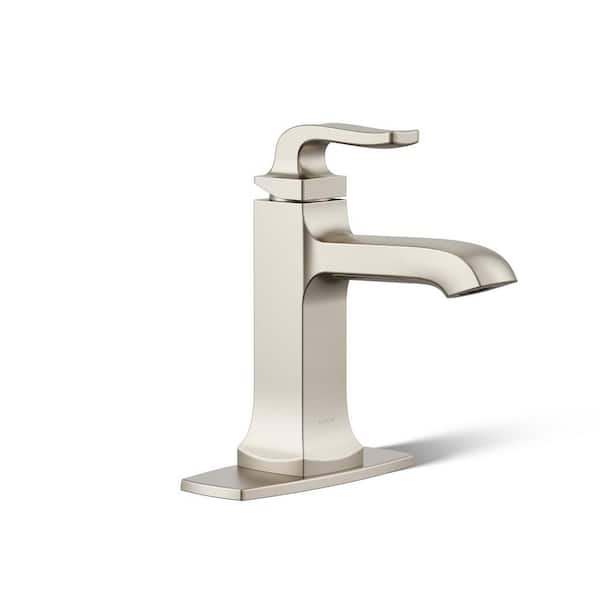 Rubicon Single Hole Single Handle Bathroom Faucet in Vibrant Brushed Nickel