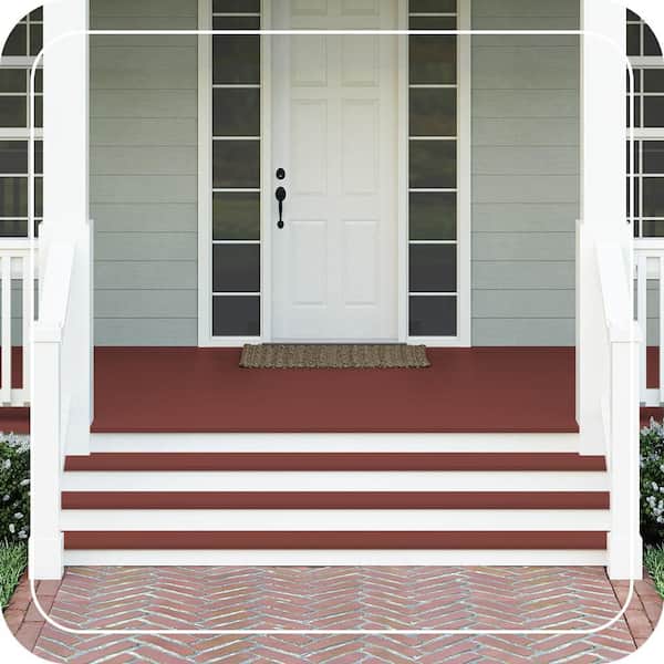 1 gal. #S-H-170 Red Brick Textured Low-Lustre Enamel Interior/Exterior Porch and Patio Anti-Slip Floor Paint