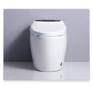 Elongated Smart Bidet Toilet 1.28GPF in White with Auto mode, Massage Cleaning, Digital Display, Sensor Flush, Heated