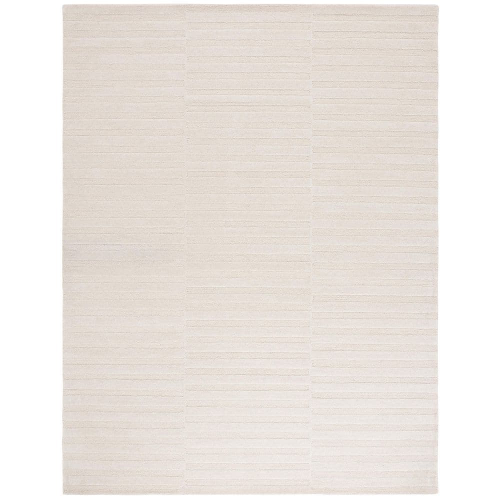Ebony 8 ft. x 10 ft. Ivory Solid High-Low Area Rug price history on PriceWatchPro