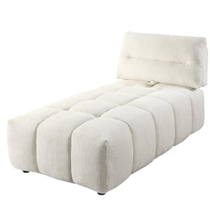 Loanna 71 in Armless Linen Modular Sofa in. Beige Linen