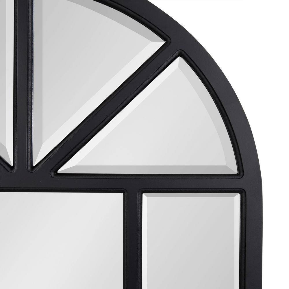 Hogan Rustic Full-Length Rectangular Wood Vanity Mirror, 40.75x28.5, Distressed Black