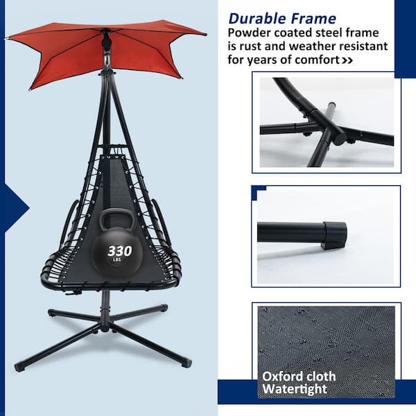 Otryad 3.6ft.Hammock Chair with Stand and Cushion, Hanging Otryad 3.6ft.Hammock Chair with Stand and Cushion, Hanging