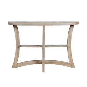 Jasmine 48 in. Dark Taupe Standard Half-Circle Wood Console Table with Storage