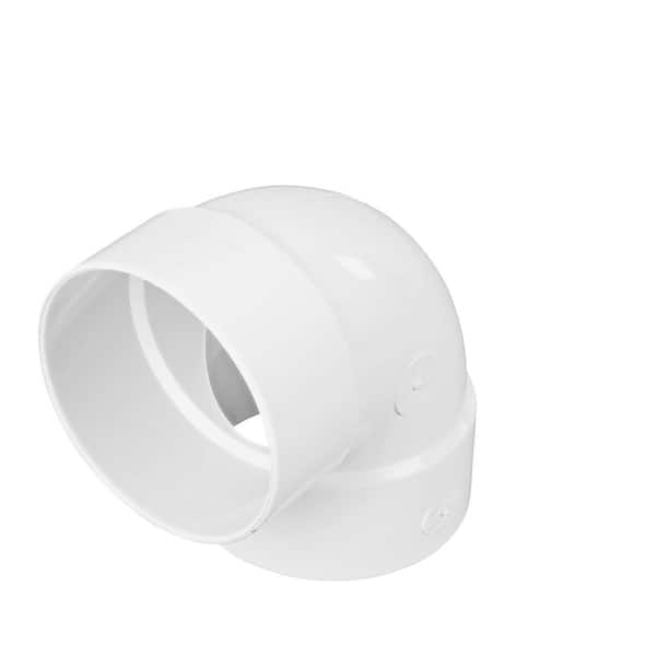 4 in. Hub x Hub PVC S&D 90-Degree Elbow Fitting