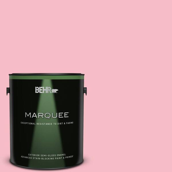 BEHR MARQUEE 1 gal. #120C-2 Pink Punch Semi-Gloss Enamel Exterior Paint & Primer
