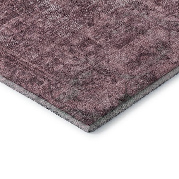 Mayfield Premium Machine Washable Abstract AMF1228 Merlot 5 ft. x 7 ft. 6 in. Area Rug