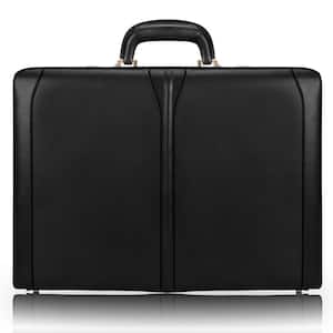 Turner Top Grain Cowhide Black Leather 4.5 in. Expandable Attache Briefcase