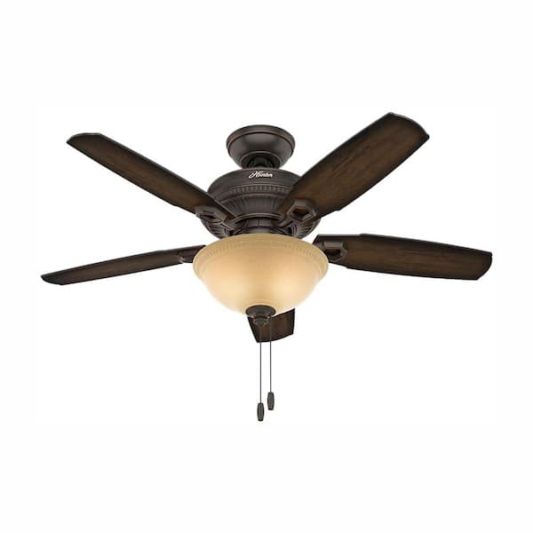 Hunter Ambrose 44 in. Indoor Onyx Bengal Bronze Ceiling Fan with Bowl Light