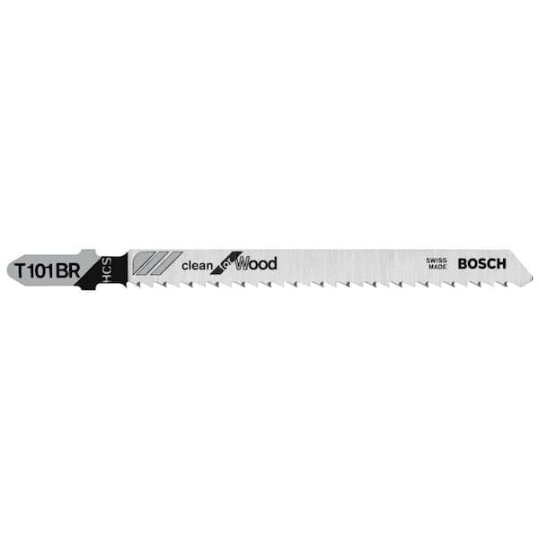 Bosch 4 in. 10 Teeth per in. High Carbon Steel T-Shank Jig Saw Blade for Wood, Plastic, Plywood and Laminated Board (100-Pack)