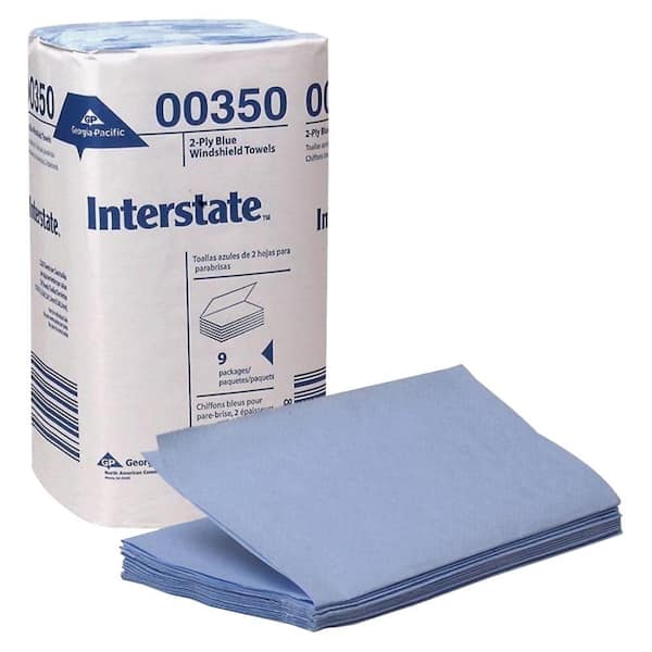 Interstate 9.50 in. x 10.25 in. Multi-Purpose Auto Care Paper Towels 2-Ply (250 Sheets per Pack)