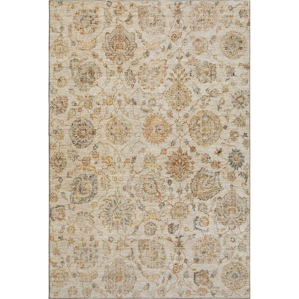 Mayfield Premium Machine Washable Abstract AMF1833 Linen 8 ft. x 10 ft. Area Rug