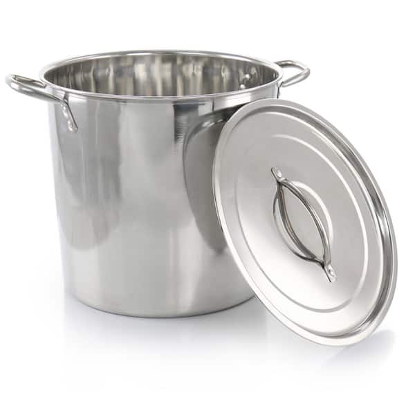 Gibson Home Breton 3 Piece Aluminum Stockpot With Steamer and Lid