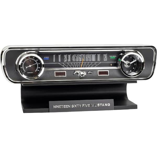 Ford 1965 Mustang Vintage Dashboard Tabletop Desk Thermometer Sound Clock
