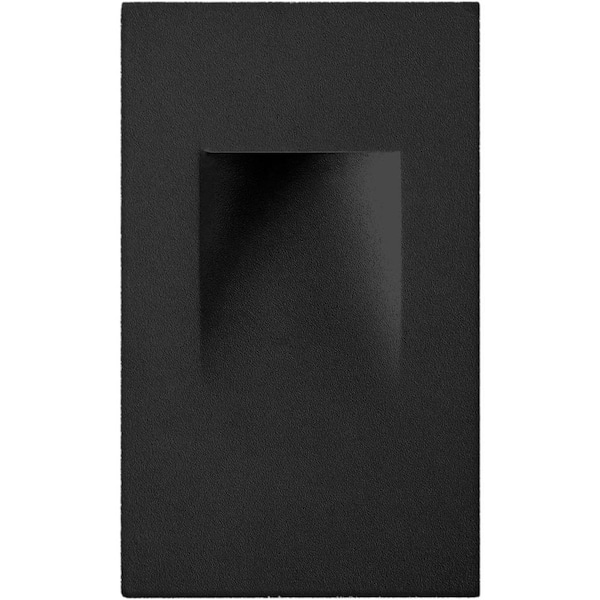 LED Stair Lights Indoor - Step Lights for Outdoor and Indoor Stairs 3000K Concrete - Black Finish, Vertical