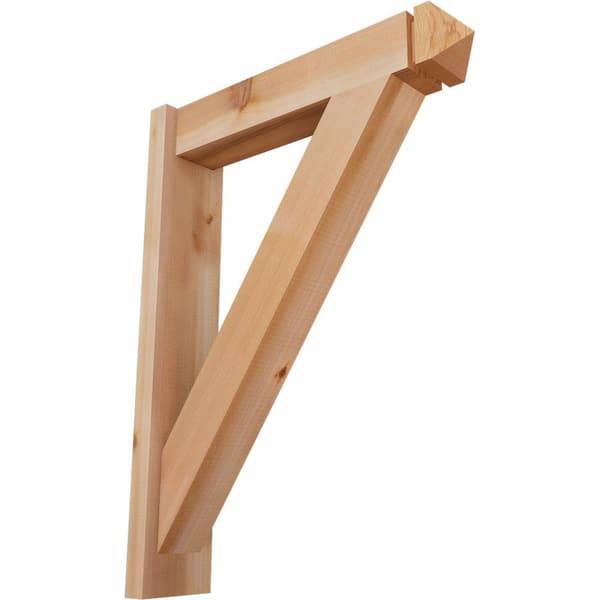 Ekena Millwork 6 in. x 32 in. x 24 in. Western Red Cedar Traditional Arts and Crafts Smooth Outlooker