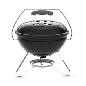 Smokey Joe 14 in. Portable Charcoal Grill in Black with Tuck-N-Carry Lid Lock