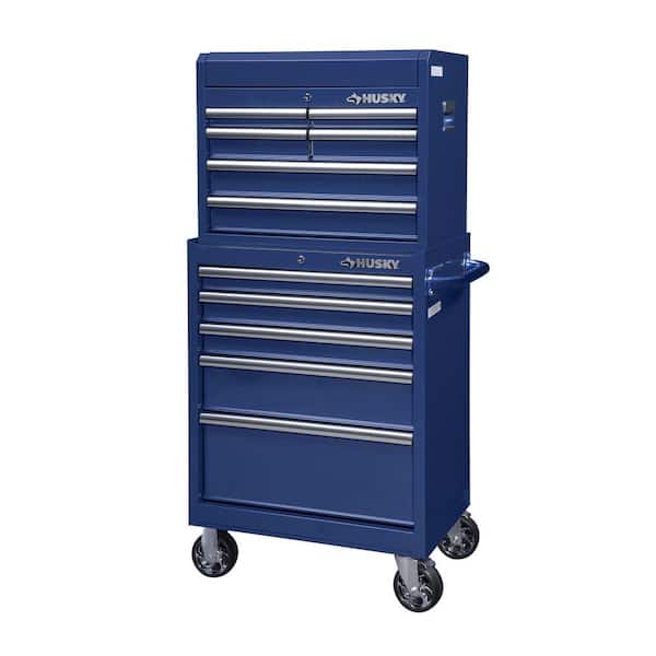 Husky 27 in. 11-Drawer Tool Chest and Cabinet, Blue UACT-H-270111B - The  Home Depot