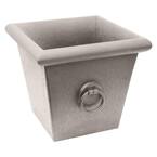 Piazza 22 in. W x 20 in. H Concrete Grey Color Rubber Self-Watering Planter