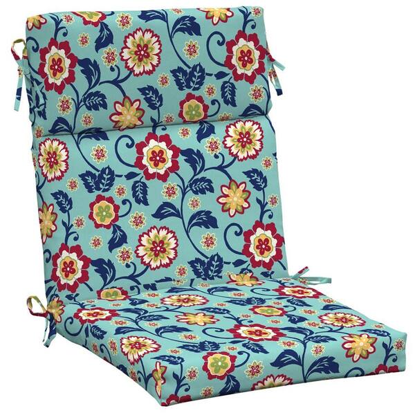 Arden Beach Floral High Back Outdoor Chair Cushion-DISCONTINUED