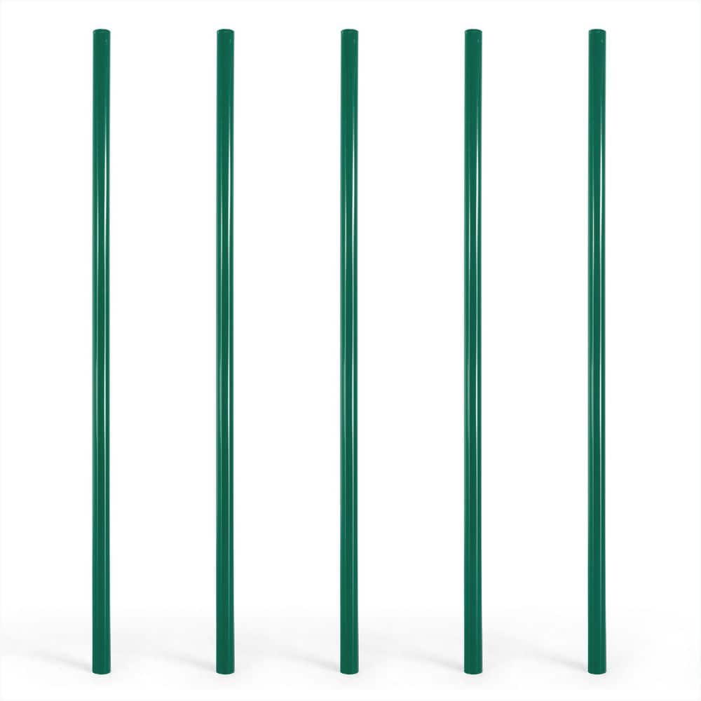 Green Galvanized 1-7/8 in. x 1-7/8 in. x 7 ft. Steel Line Chain Link Fence Post (5 Pack) price history on PriceWatchPro