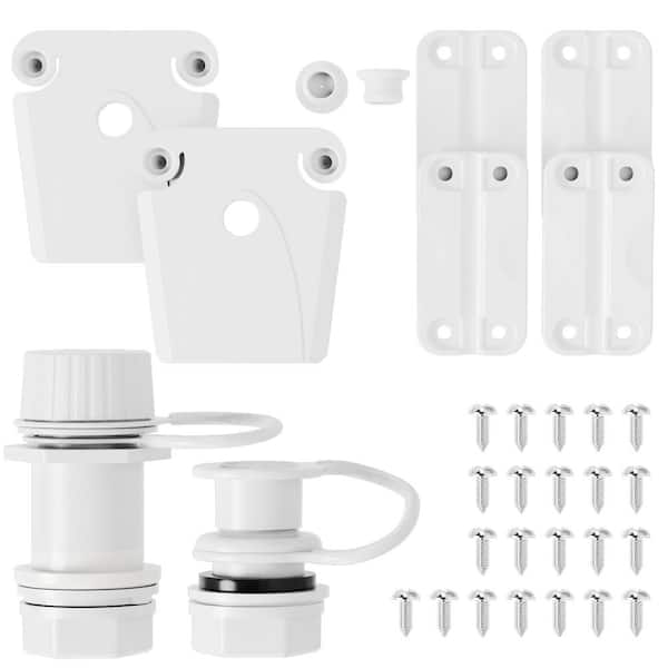Angel Sar Cooler Replacement Parts Kit with Cooler Plastic Hinges, Latches, Drain Plug and Screws for Igloo Coolers