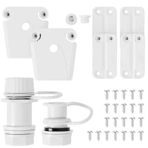 Cooler Replacement Parts Kit with Cooler Plastic Hinges, Latches, Drain Plug and Screws for Igloo Coolers