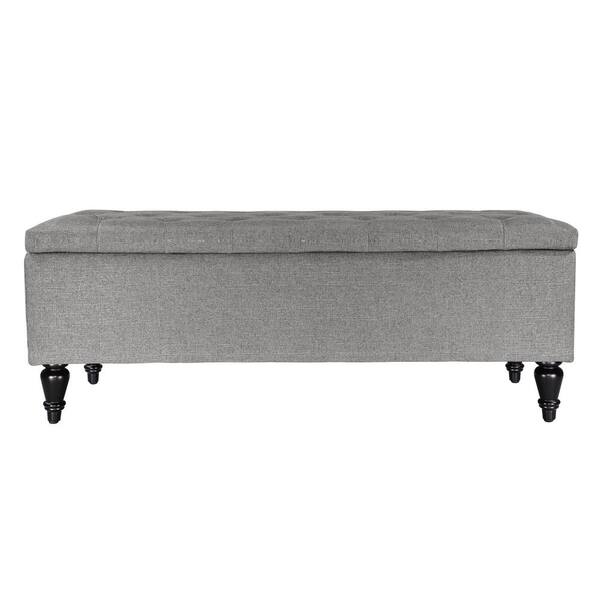 Maypex 45 in. W x 17 in. D x 17 in. Grey Fabric Upholstered Flip