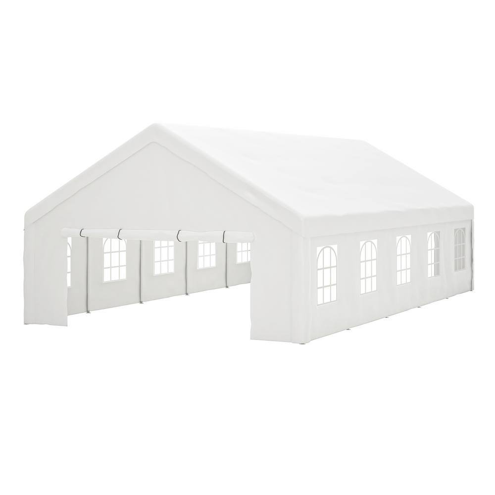 White Roof Metal Carport with 3-Storage Bags and Removable Sidewalls 18 ft. W x 28 ft. D x 11.8 ft. H price history on PriceWatchPro