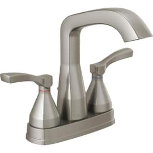 Stryke 4 in. Centerset 2-Handle Bathroom Faucet in Stainless
