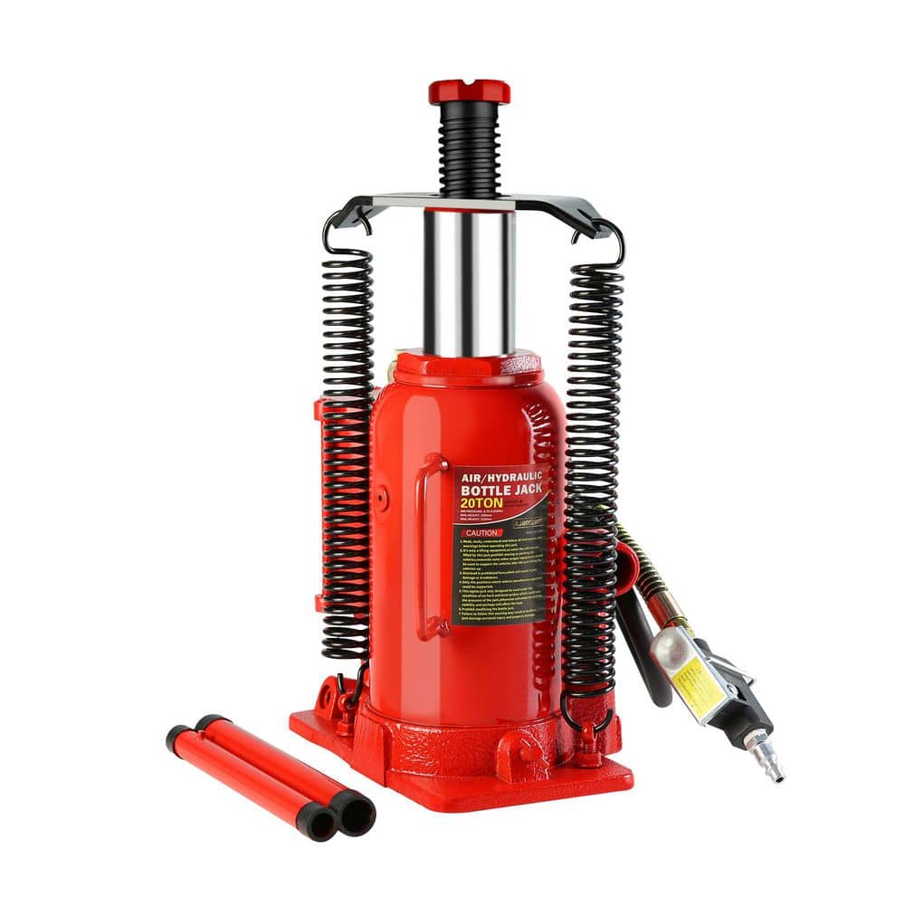 20 Ton Air Hydraulic Bottle Jack with Manual Hand Pump, Red price history on PriceWatchPro