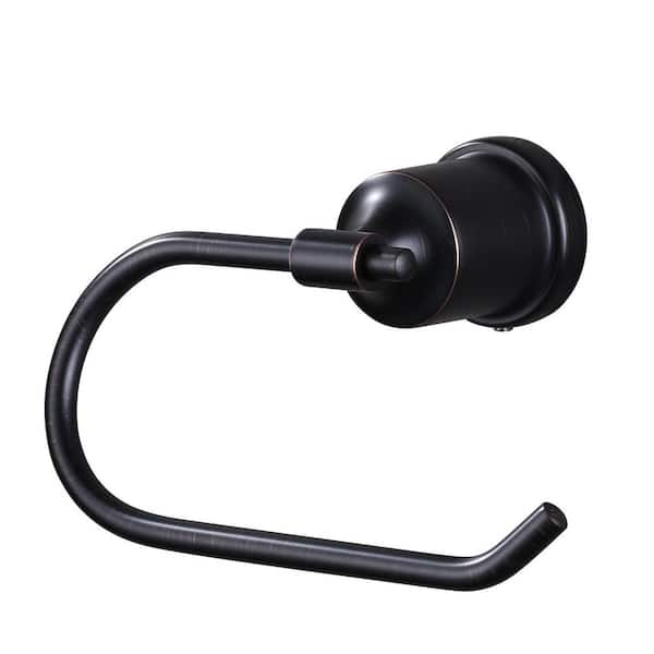 IVIGA Stainless Steel Open Arm Wall-Mount Single Post Toilet Paper Holder with Mounting Hardware in Oil Rubbed Bronze
