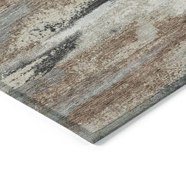 Chantille Machine Washable Indoor/Outdoor Abstract ACN942 Taupe 8 ft. x 10 ft. Area Rug
