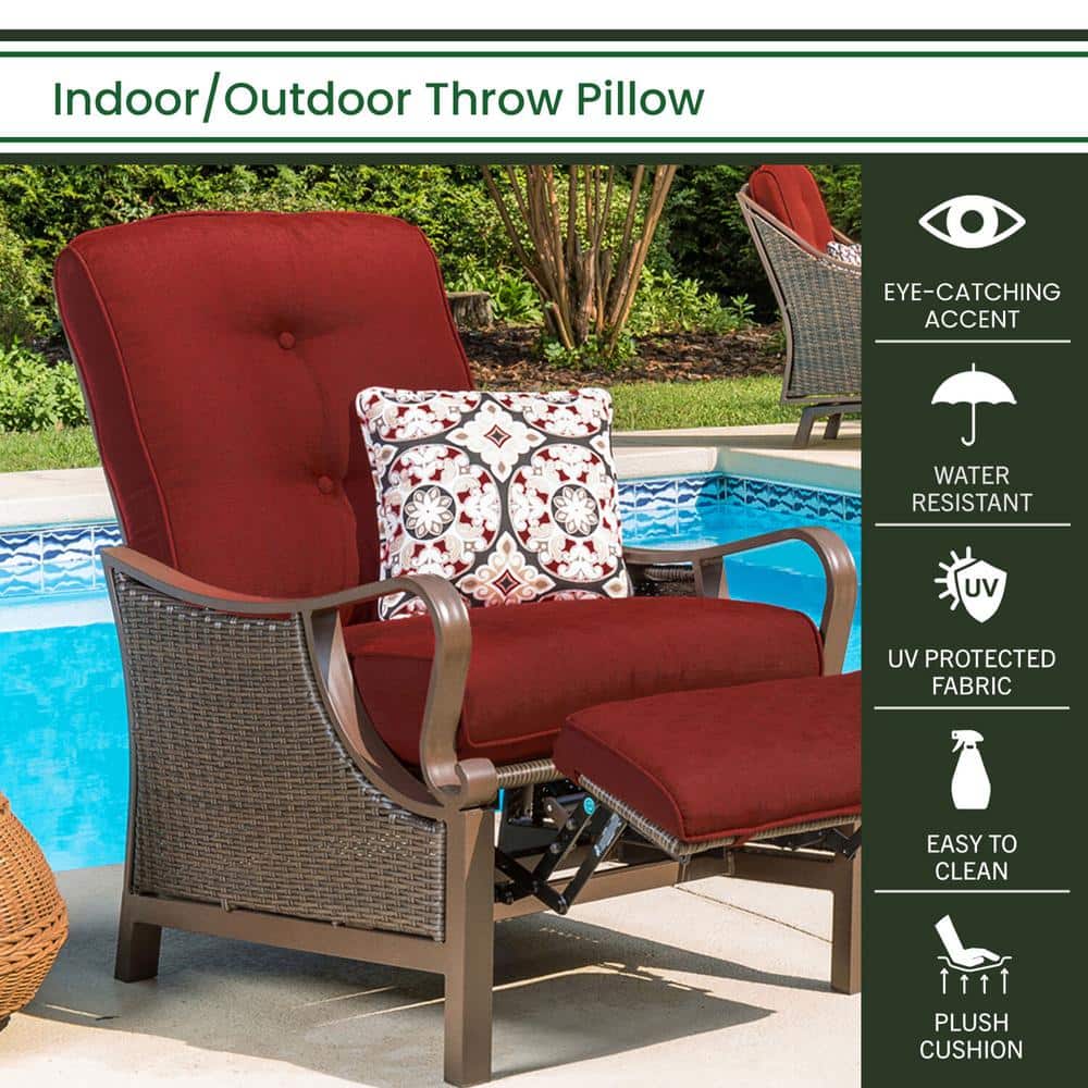 Plush Square Black Fabric Indoor/Outdoor Throw Pillow Set