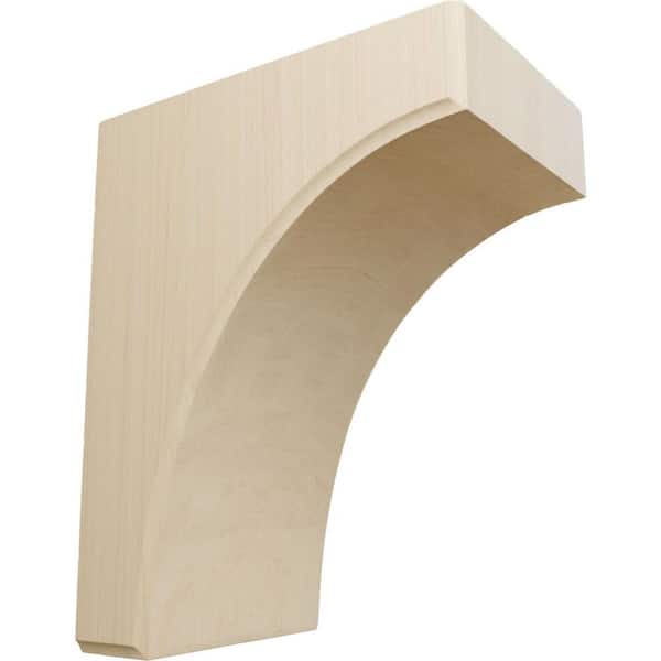 Ekena Millwork 8 in. x 5-1/2 in. x 10 in. Unfinished Rubberwood Clarksville Corbel