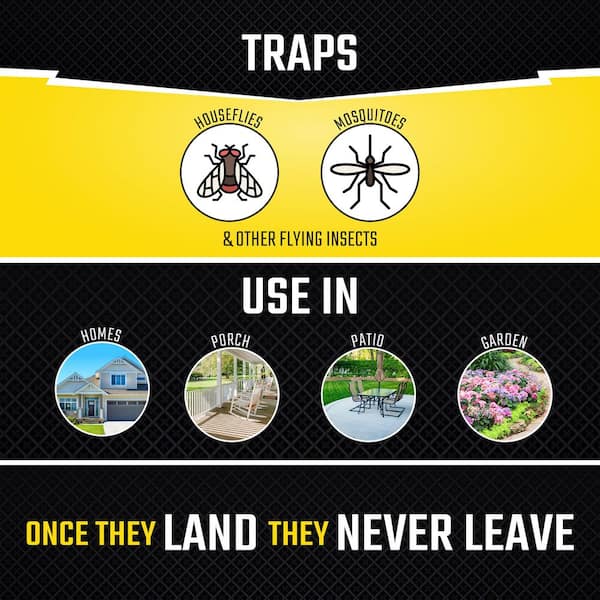 Fly Paper Glue Insect Traps (4-Count)