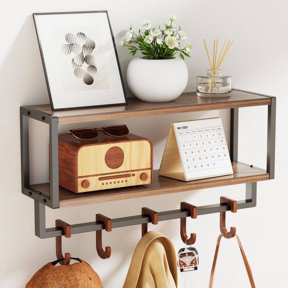 Have a question about Angel Sar 16.5 in. 2-Tier Black Wooden Coat Rack ...