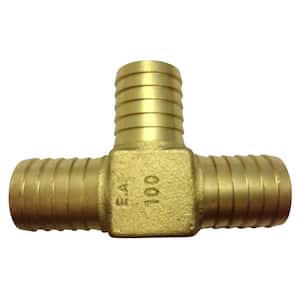 1 in. x 1 in. x 1 in. Barbed Brass Yard Hydrant Tee