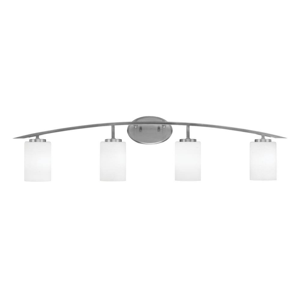 Siena 40 in. 4-Light Graphite Vanity-Light Graphite with 4 in. White Muslin