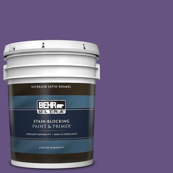 BEHR ULTRA 5 gal. Home Decorators Collection #HDC-MD-25 Virtual Violet Satin Enamel Exterior Paint & Primer